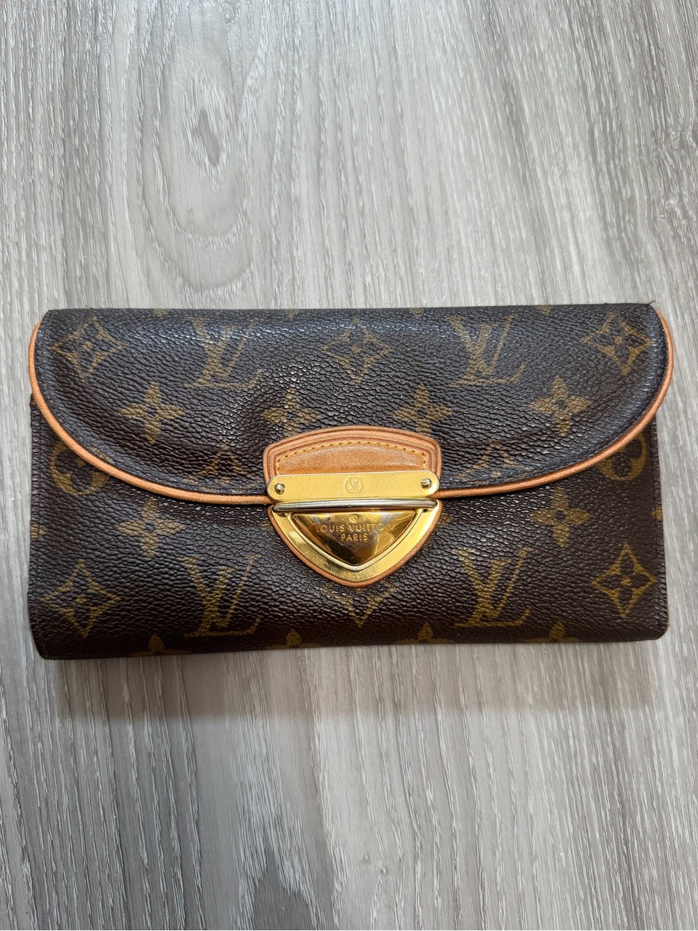Louis Vuitton Monogram Eugenie Wallet with Gold Hardware